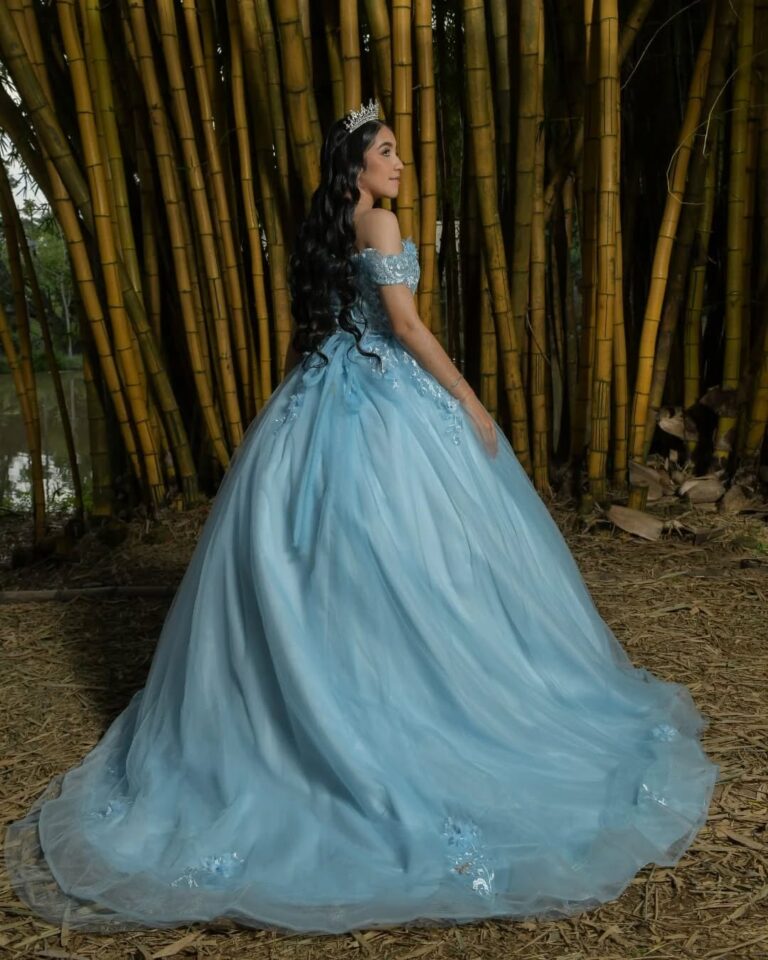 Vestido 15 años Azul Cielo